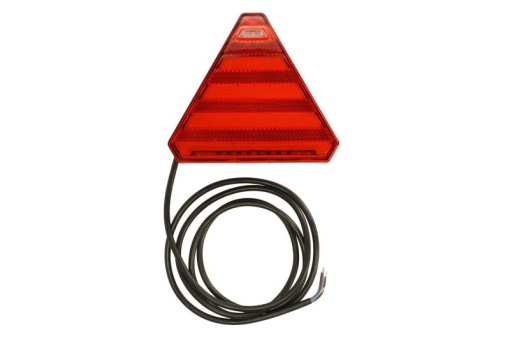 Stop spate dreapta (LED, 12/24V, cu intermitent, cu lumina de ceata, lumina de marșarier, cu lumina stop, lumini parcare, cu lumina placuta inmatriculare, reflector triunghiular, lungimea cablu : 0,2m, 163x143x75mm)