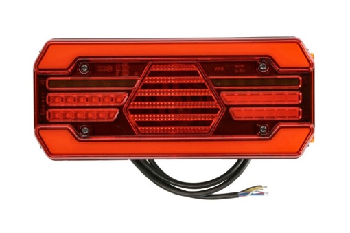 Stop spate dreapta (LED, 12/24V, cu intermitent, cu lumina de ceata, lumina de marșarier, cu lumina stop, lumini parcare, reflector, lumina laterala, lungimea cablu : 2m)