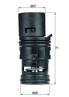 Termostat lichid racire (75°C, in carcasa) potrivit BMW X3 (E83) 2.5/3.0 08.06-08.08