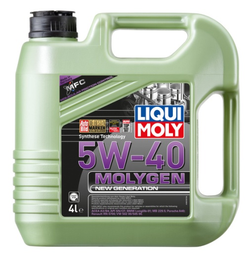 Ulei motor Molygen (4L) 5W40 ;API CF; SN; ACEA A3; B4; BMW LL-01; FIAT 9.55535 H2; FIAT 9.55535 N2; FIAT 9.55535 Z2; GM LL-B-025; MB 229.5; OPEL LL-B-025; PORSCHE A40; RENAULT RN 0700; RENAULT RN 0710