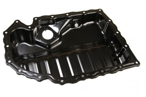 Baie ulei partea de jos, cu orificii senzori, otel potrivit AUDI A3, TT; SEAT ALTEA, LEON, LEON/HATCHBACK, TOLEDO III; SKODA OCTAVIA II, SUPERB II, YETI; VW EOS, GOLF V, GOLF VI 1.6-3.6 09.04-