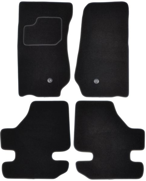 Covoras podea cauciuc MAMMOOTH Velours, 4 buc, fata/spate, set, culoare negru, potrivit JEEP WRANGLER III 01.06-, Off-road / SUV, 2-door