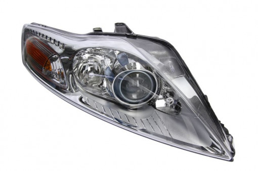 Far dreapta (H1/H7, reglaj electric, cu motoras,cu iluminare in viraje, fundal argintiu) FORD MONDEO 2007-2010