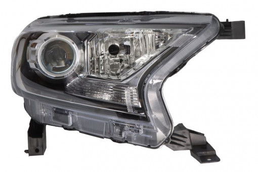 Far Dreapta (H11/H15/PY21W/W5W, electric, fara motoras, culoare insertie: negru) potrivit FORD RANGER 03.15-10.18