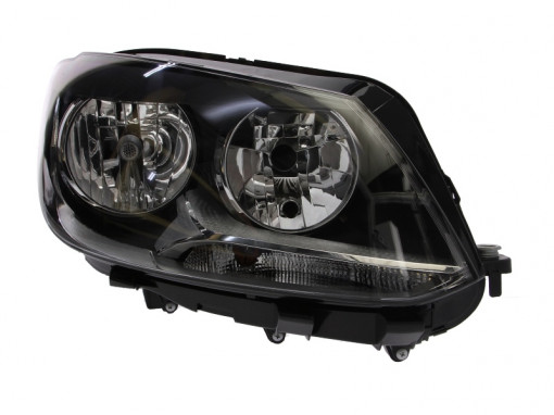 Far dreapta (H15/H7, reglaj electric, cu motoras, fundal negru) VW CADDY III, TOURAN