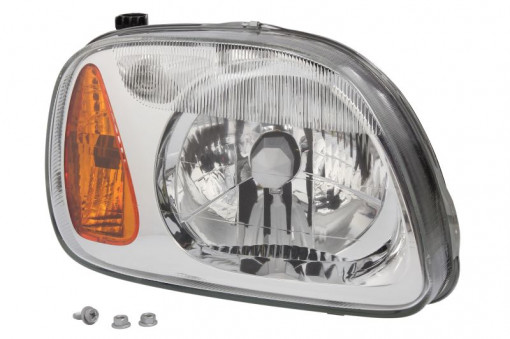 Far Dreapta (H4, electric, fara motoras, culoare insertie: cromat, culoare semnalizator: galben) potrivit NISSAN MICRA II 01.00-02.03