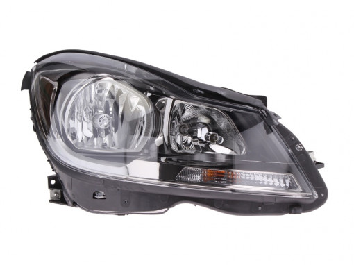 Far Dreapta (halogen, H7/H7/W5W, electric, cu motor, bec) potrivit MERCEDES C (C204), C T-MODEL (S204), C (W204)