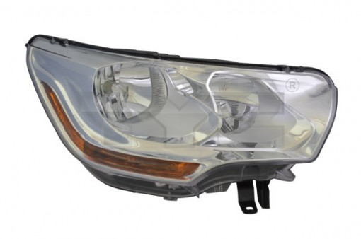 Far stanga (H1/H7, reglaj electric, cu motoras, 10 pin, fundal cromat) CITROEN C4, DS4 2009-2015