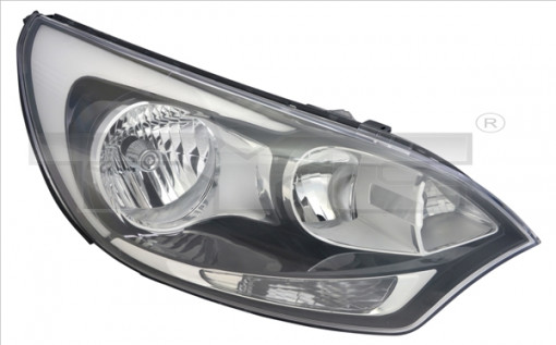 Far stanga (H1/H7, reglaj electric, fundal argintiu, Semnalizator argintiu) KIA RIO III dupa 2011