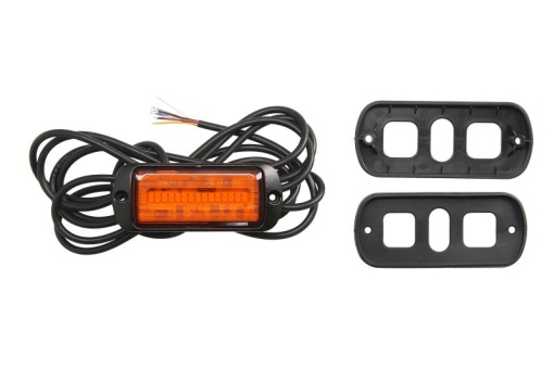 Girofar (portocaliu, 12/24V, LED, LED, 21W, rigid, 2-puncte montare, nr. programe: 2, directional; montare pe suprafete verticale; sincronizat; fir 3m)