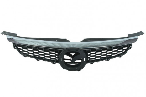 Grila radiator (cu dunga, crom/negru) potrivit MAZDA CX-9 3.5/3.7 09.06- 01.07-10.12