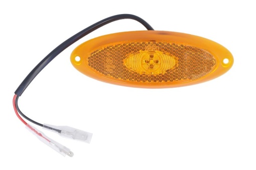 Lumina clarificare lumini stanga/dreapta, portocaliu, LED, inaltime 44mm; latime 124mm lungime cablu 200mm, 12V (rama portocalie)