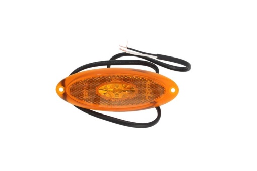Lumina clarificare lumini stanga/dreapta, portocaliu, LED, inaltime 44mm; latime 124mm lungime cablu 200mm, 24V (rama portocalie)