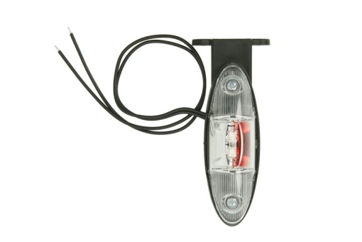 Lumina clarificare stanga, portocaliu/rosu/alb, LED, inaltime 120mm; latime 42mm; adancime 38mm, în relief, lungime cablu 350mm, cu cuier, 12/24V (unghi în relief)