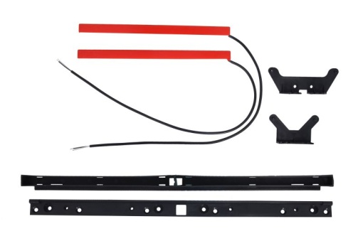 Lumini clarificare stanga/dreapta, forma: dreptunghiular, rosu, LED, inaltime 28mm; latime 535mm; adancime 33,5mm, în relief, lungime cablu 500mm, cu cuier, 12/24V (IP6K9K)