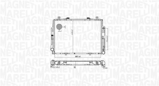 Radiator motor (Automat) potrivit MERCEDES S (C140), S (W140) 4.2/5.0/6.0