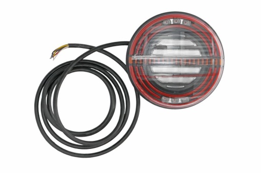 Stop spate dreapta (LED, 12/24V, cu intermitent, cu lumina de ceata, lumina de marșarier, cu lumina stop, lumini parcare, indicator dinamic, lungimea cablu : 2m)