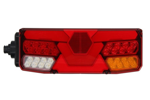 Stop spate dreapta (LED, 12/24V, cu intermitent, cu lumina de ceata, lumina de marșarier, cu lumina stop, lumini parcare, reflector, lumina laterala, conector: Side AMP 7PIN Bayonet)