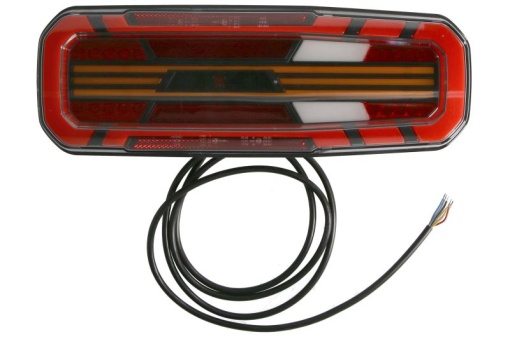 Stop spate dreapta (LED, 12/24V, cu intermitent, cu lumina de ceata, lumina de marșarier, cu lumina stop, lumini parcare, reflector, indicator dinamic, lungimea cablu : 2m)