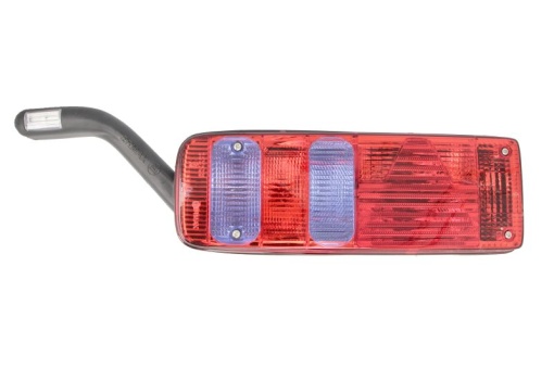 Stop spate dreapta (P21W/PY21W/R5W, 24V, cu intermitent, cu lumina de ceata, lumina de marșarier, cu lumina stop, lumini parcare, reflector triunghiular, cu lampă cu braț prelungit, conector: AMP DIN 7PIN Bayonet)