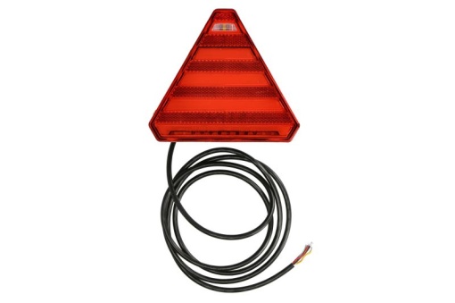 Stop spate stanga (LED, 12/24V, cu intermitent, lumina de marșarier, cu stop, lumina de parcare, cu iluminare placuta, reflector triunghiular, indicator dinamic, lungime cablu: 0,2m, 163x143x75mm)