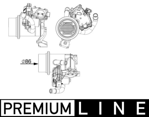 Supapa EGR (modul cu racitor) potrivit SKODA YETI; VW BEETLE, CADDY ALLTRACK, CADDY ALLTRACK/MINIVAN, CADDY IV, CADDY IV/MINIVAN, CC B7, GOLF VI, JETTA IV, SCIROCCO III 2.0D 11.09-