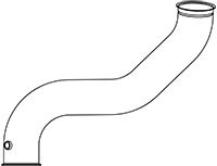 Teava esapament (lungime:940mm) EURO 5 potrivit SCANIA P I, P,G,R,T, R I DC12.13-DC9.35 03.04-