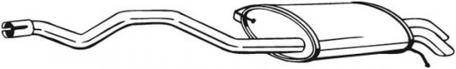 Toba finala esapament potrivit VW CALIFORNIA T5 CAMPER, CALIFORNIA T6 CAMPER, MULTIVAN T5, MULTIVAN T6, TRANSPORTER T5, TRANSPORTER T6, TRANSPORTER T6 / CARAVELLE T6 2.0D/2.5D 04.03-