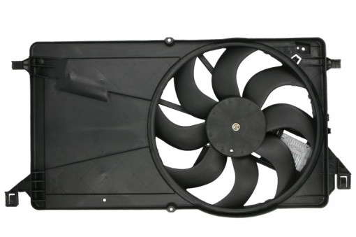Ventilator radiator (cu carcasa) potrivit FORD C-MAX, FOCUS C-MAX, FOCUS II; MAZDA 3 1.4-2.3 10.03-09.12