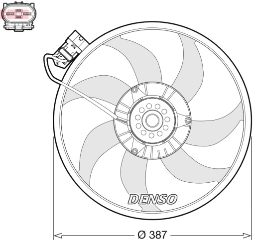 Ventilator radiator potrivit OPEL COMBO/MINIVAN, CORSA C 1.3D/1.7D 06.03-