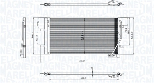 Condensator climatizare (cu uscator) potrivit AUDI Q3 1.4/2.0/2.0D 06.11-10.18