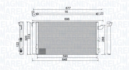 Condensator climatizare (cu uscator) potrivit FIAT PANDA, PANDA/HATCHBACK 1.1-1.2LPG 09.03-
