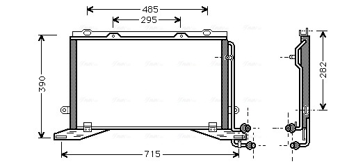 Condensator climatizare potrivit MERCEDES E T-MODEL (S210), E (VF210), E (W210) 2.5D-3.2D 06.96-03.03