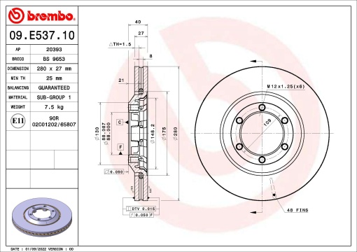 Disc frana Fata Dreapta/Stanga potrivit ISUZU D-MAX II 1.9D/2.5D 06.12-