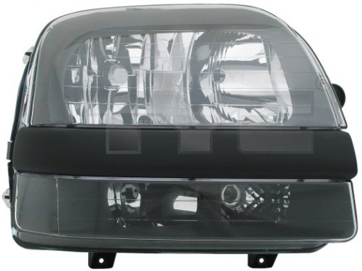 Far dreapta (H1/H7, reglaj electric, fundal negru, cu proiector ceata) FIAT DOBLO, DOBLO CARGO 2000-2005