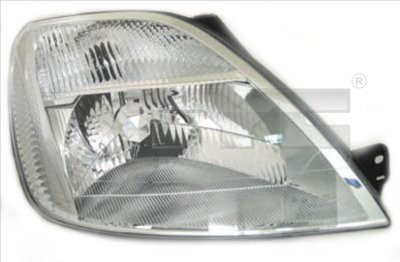 Far dreapta (H4, electric, cu motoras, fundal cromat) FORD FIESTA V 2001-2005