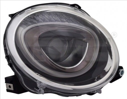 Far Dreapta (H7, electric, cu motor) potrivit ABARTH 500 / 595 / 695, 500C / 595C / 695C; FIAT 500, 500 C -08.15