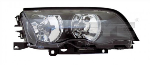 Far dreapta (H7, reglaj electric, cu motoras, fundal negru) BMW Seria 3 1998-2006