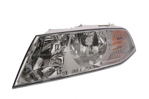 Far stanga (H1/H7, reglaj electric, cu motoras, fundal argintiu) SKODA OCTAVIA 2004-2008