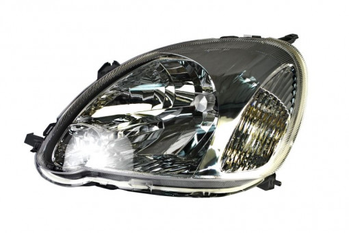 Far Stanga (halogen, H4, electric, fara motoras, culoare insertie: cromat) potrivit TOYOTA YARIS