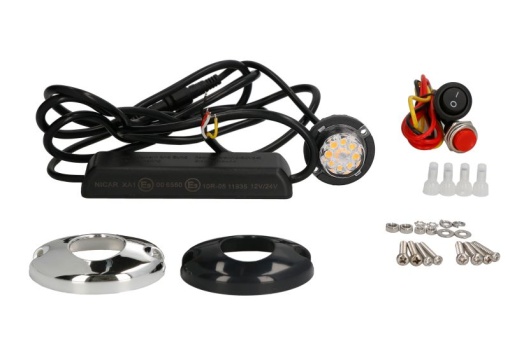 Girofar (portocaliu, 12/24V, LED, 6W, 2-puncte montare, numar programe: 3, 1 piesa, lungime cablu; 0,4m)