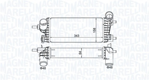 Intercooler potrivit FORD C-MAX II, FOCUS III, FOCUS III/HATCHBACK, FOCUS III/KOMBI, GRAND C-MAX, TOURNEO CONNECT V408 NADWOZIE WIELKO, TRANSIT CONNECT V408/MINIVAN 1.0 02.12-