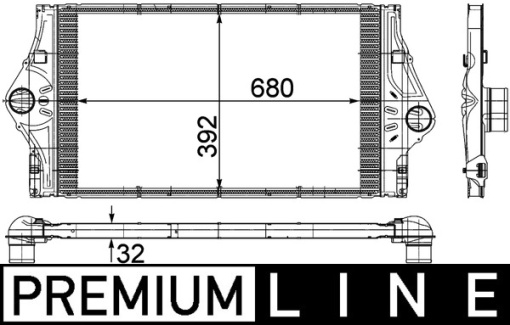 Intercooler potrivit RENAULT ESPACE IV, LAGUNA II, VEL SATIS 2.0/2.2D 10.01-
