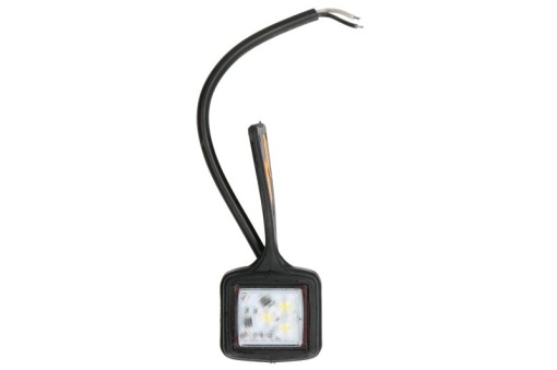 Lumina clarificare stanga, forma: dreptunghiular, rosu/alb, LED, în relief, lungime cablu 200mm, cu cuier, 12/24V