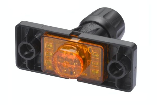 Lumina delimitare stanga/dreapta, galben, LED, inaltime 70mm; latime 92mm; adancime 36mm, surub/fixare orizontala, 24V (IP5K9K)
