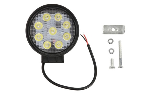 Lumina lucru (LED, 12/24/30V, 27W, 1800lm, numar elemente LED: 9, adancime: 55mm, diametru: 128mm, lumina focalizata)