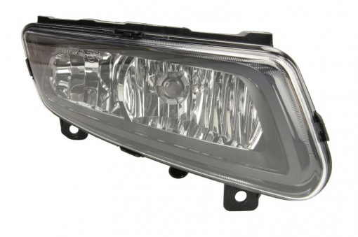 Proiector ceata Dreapta (H8, cu lumini curbe; cu lumini de zi; Mod. BlueGT / GTI / R-Line; negru) potrivit VW POLO, POLO IV, POLO V 06.09-