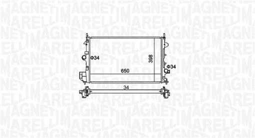 Radiator motor potrivit OPEL SIGNUM, VECTRA C, VECTRA C GTS; SAAB 9-3 1.9D