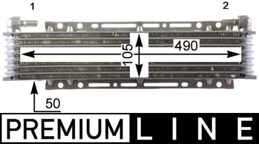 Radiator ulei (105x50x490mm) potrivit SCANIA P I, R I DC13.05-DC16.22 03.04-05.19