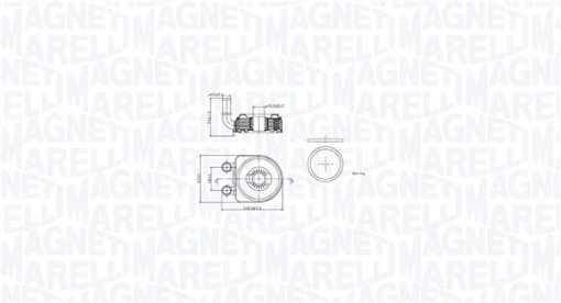 Radiator ulei potrivit CITROEN BERLINGO, BERLINGO/MINIVAN, C4, C4 I, C5 I, XSARA, XSARA PICASSO, XSARA/HATCHBACK, XSARA/KOMBI; PEUGEOT 206, 306, 306/HATCHBACK, 307, 406, 407 1.8/1.9D/2.0 06.96-12.15